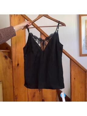 Cupshy black lace cami top Size medium